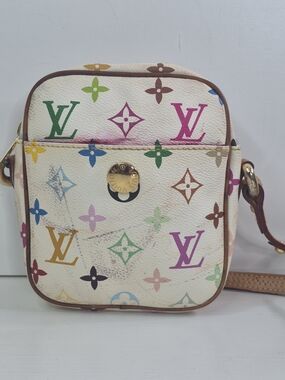 Louis Vuitton Multicolor Monogram White Canvas Crossbody Bag